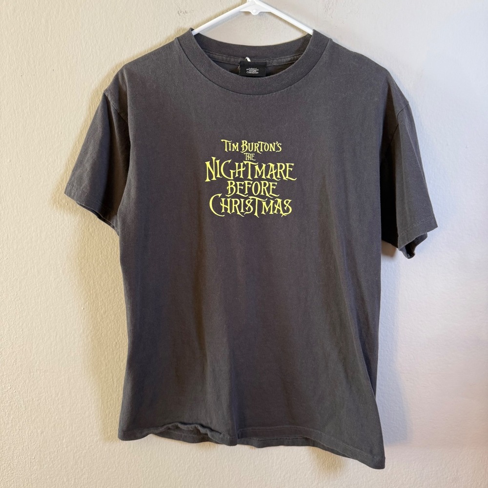 Vintage Nightmare Before Christmas Jack Skellington Giant T-Shirt Faded Black M